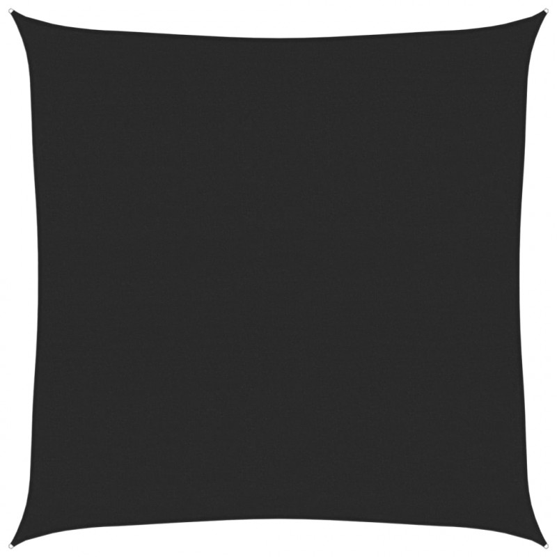 Żagiel przeciwsłoneczny, 160 g/m², czarny, 4x4 m, HDPE