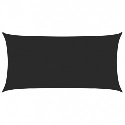 Żagiel przeciwsłoneczny, 160 g/m², czarny, 3x6 m, HDPE