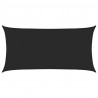 Żagiel przeciwsłoneczny, 160 g/m², czarny, 3x6 m, HDPE