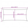 Żagiel przeciwsłoneczny, 160 g/m², czarny, 3x6 m, HDPE