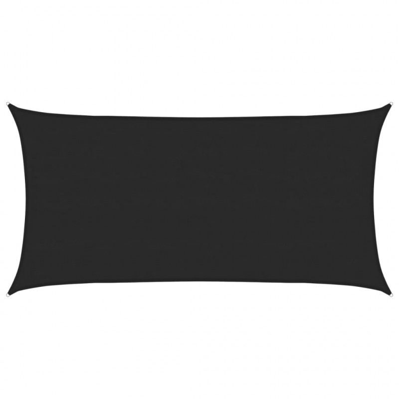 Żagiel przeciwsłoneczny, 160 g/m², czarny, 4x7 m, HDPE