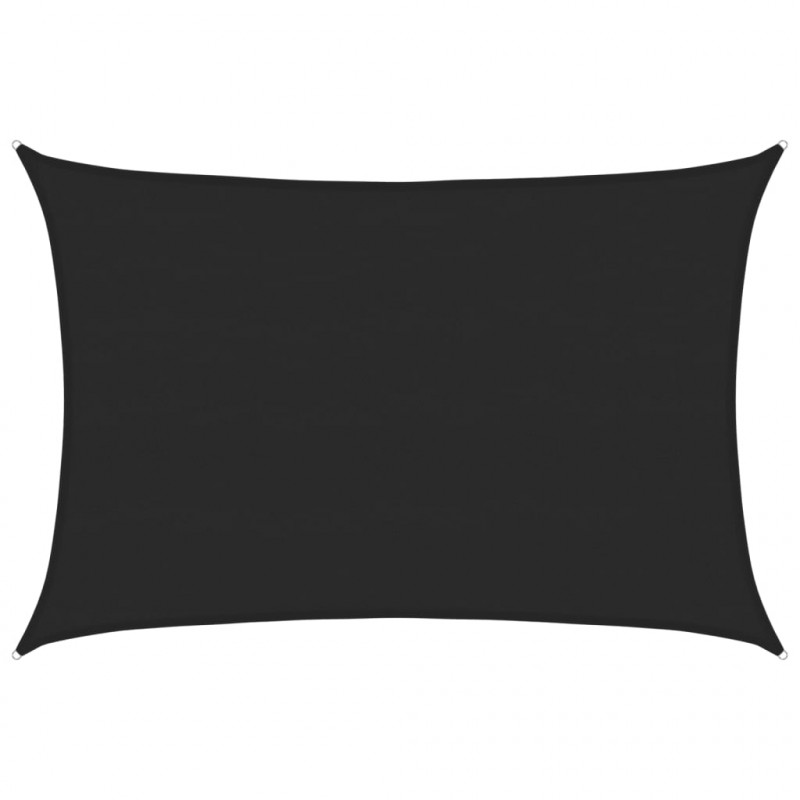 Żagiel przeciwsłoneczny, 160 g/m², czarny, 5x7 m, HDPE