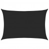 Żagiel przeciwsłoneczny, 160 g/m², czarny, 5x7 m, HDPE