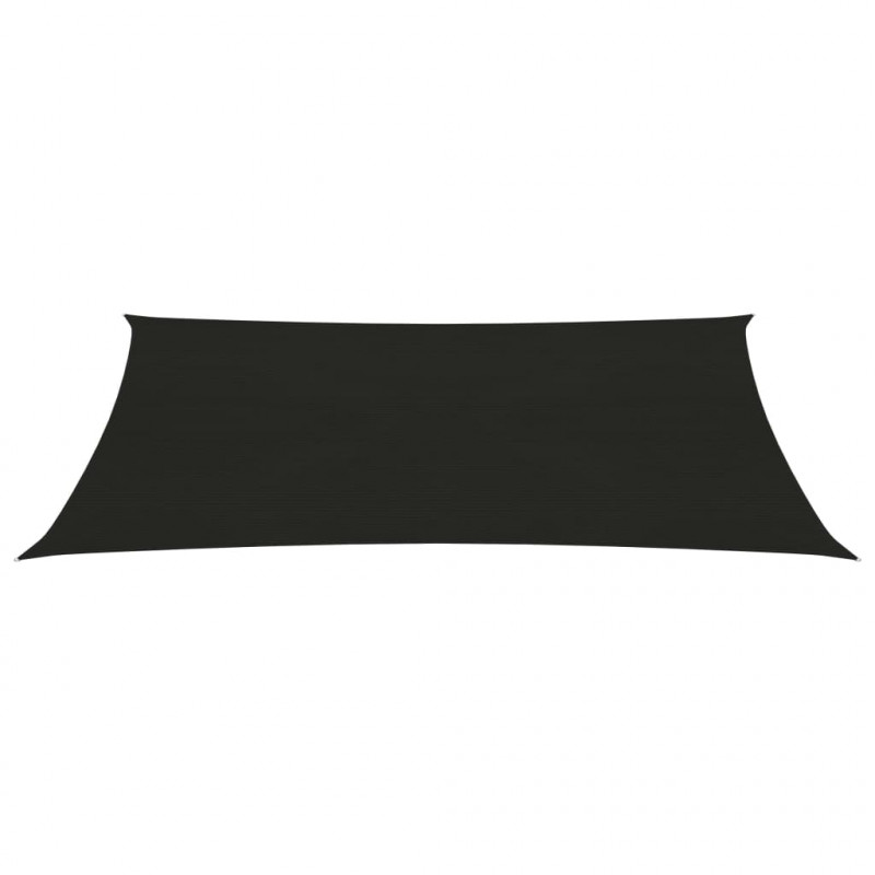 Żagiel przeciwsłoneczny, 160 g/m², czarny, 5x7 m, HDPE