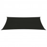 Żagiel przeciwsłoneczny, 160 g/m², czarny, 5x7 m, HDPE