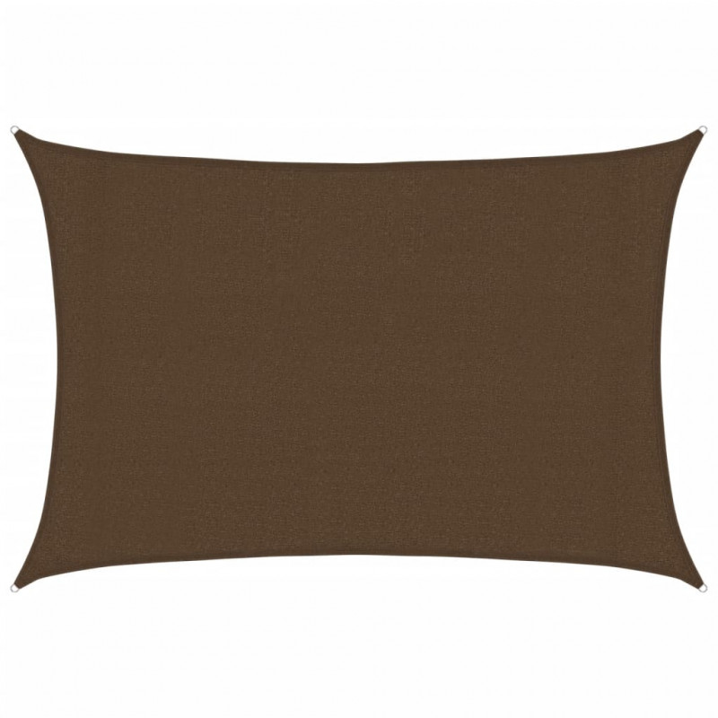 Żagiel przeciwsłoneczny, 160 g/m², brązowy, 3x5 m, HDPE