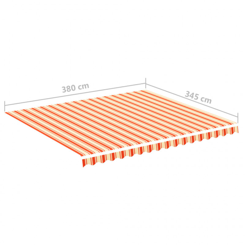 Zapasowa tkanina na markizę, żółto-pomarańczowa, 4x3,5 m