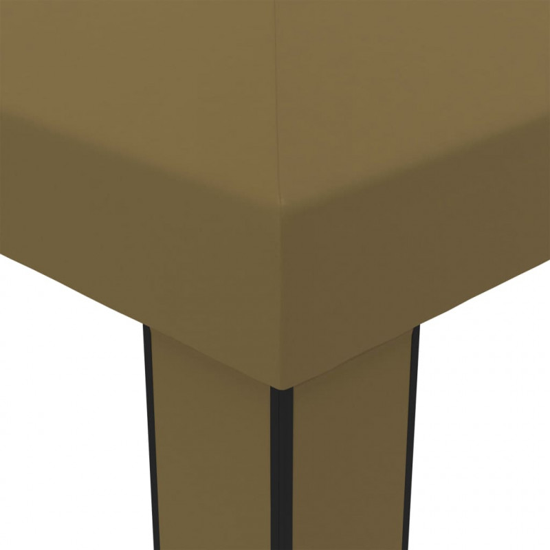 Altana z podwójnym dachem, 3x6 m, taupe, 180 g/m²
