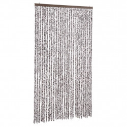 Zasłona przeciwko owadom, brązowo-beżowa, 118x220 cm, szenil