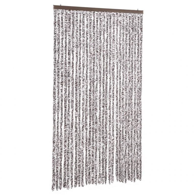Zasłona przeciwko owadom, brązowo-beżowa, 118x220 cm, szenil