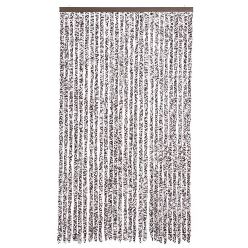 Zasłona przeciwko owadom, brązowo-beżowa, 118x220 cm, szenil