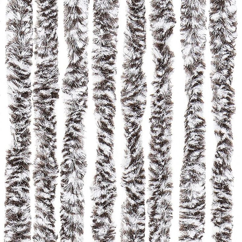 Zasłona przeciwko owadom, brązowo-beżowa, 118x220 cm, szenil