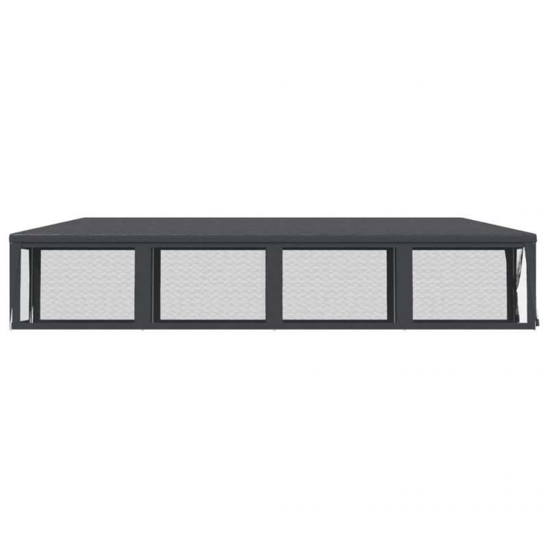 Namiot imprezowy z 10 ścianami z siatki, antracyt, 3x12 m, HDPE