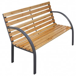 Ławka ogrodowa, 112 cm, lite drewno jodłowe