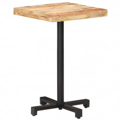 Stolik bistro, kwadratowy, 50x50x75 cm, surowe drewno mango