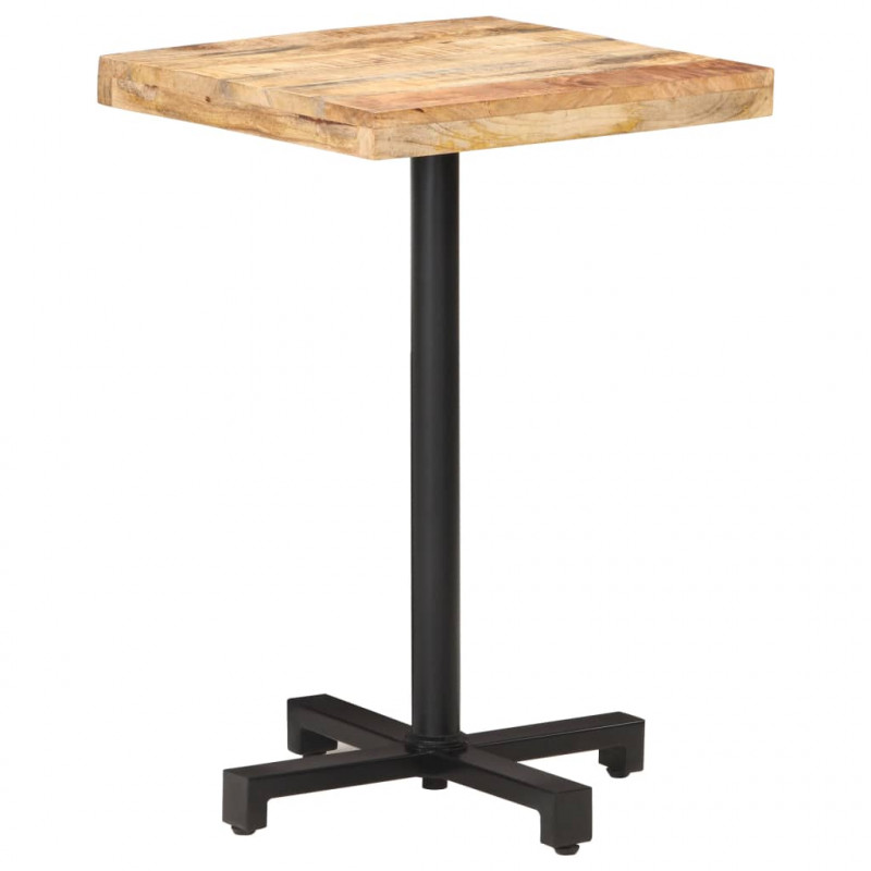 Stolik bistro, kwadratowy, 50x50x75 cm, surowe drewno mango