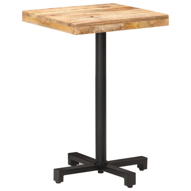 Stolik bistro, kwadratowy, 50x50x75 cm, surowe drewno mango