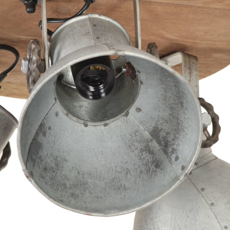 Industrialna lampa wisząca, 25 W, srebrna, 42x27 cm, E27