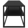 Szafka pod telewizor, czarna z czarnym szkłem, 140x40x40 cm