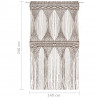 Zasłona z makramy, kolor taupe, 140 x 240 cm, bawełna