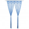 Zasłona z makramy, niebieska, 140 x 240 cm, bawełna