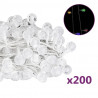 Lampki świąteczne, 20 m, 200 kolorowych diod LED, 8 funkcji