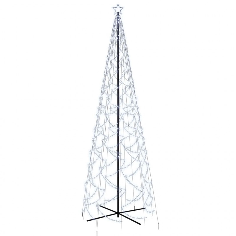 Choinka stożkowa, 1400 zimnych białych LED, 160x500 cm