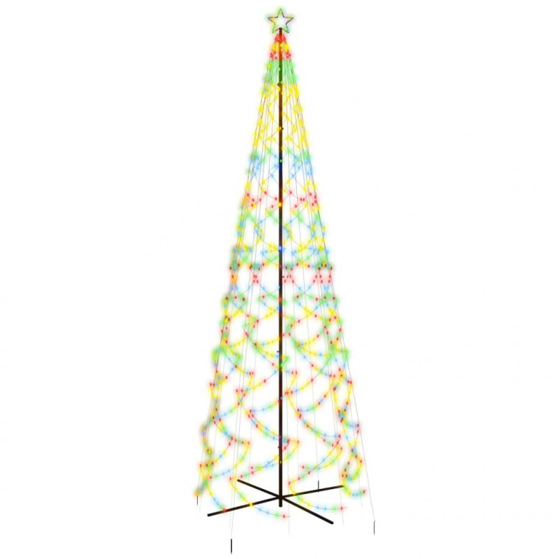 Choinka stożkowa, 1400 kolorowych diod LED, 160x500 cm