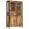 Kredens, 100x40x175 cm, surowe drewno mango