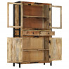 Kredens, 100x40x175 cm, surowe drewno mango