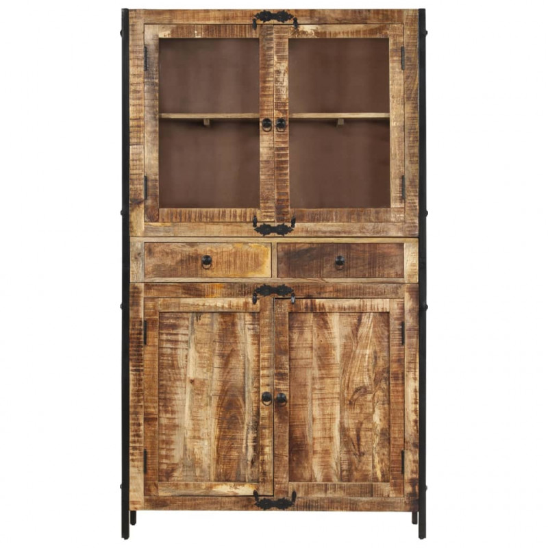 Kredens, 100x40x175 cm, surowe drewno mango