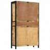 Kredens, 100x40x175 cm, surowe drewno mango