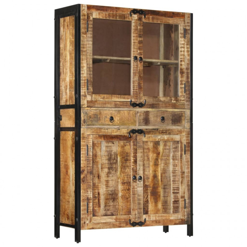 Kredens, 100x40x175 cm, surowe drewno mango