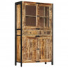 Kredens, 100x40x175 cm, surowe drewno mango