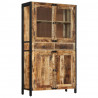 Kredens, 100x40x175 cm, surowe drewno mango