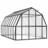 Szklarnia z ramą podstawy, antracytowa, 12,63 m², aluminiowa