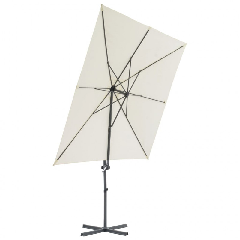Parasol ogrodowy z przenośną podstawą, piaskowy