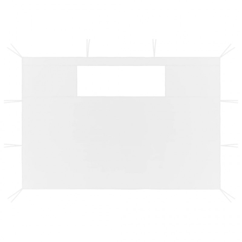 Ścianki do altany, z oknami, 2 szt., białe