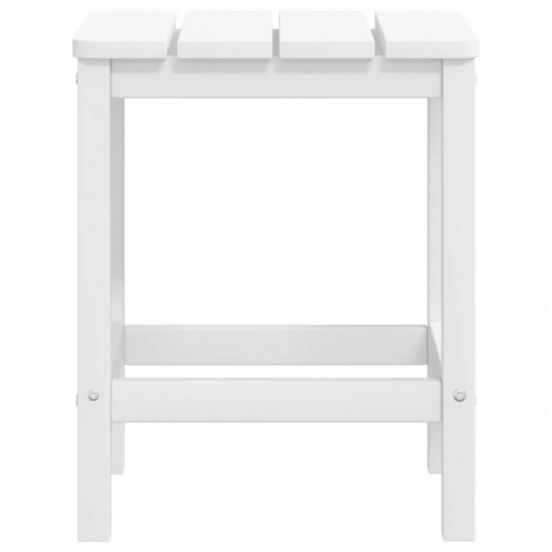 Krzesło Adirondack z podnóżkiem i stolikiem, HDPE, białe