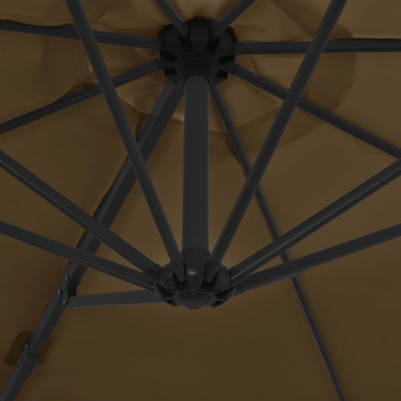 Parasol ogrodowy z przenośną podstawą, taupe