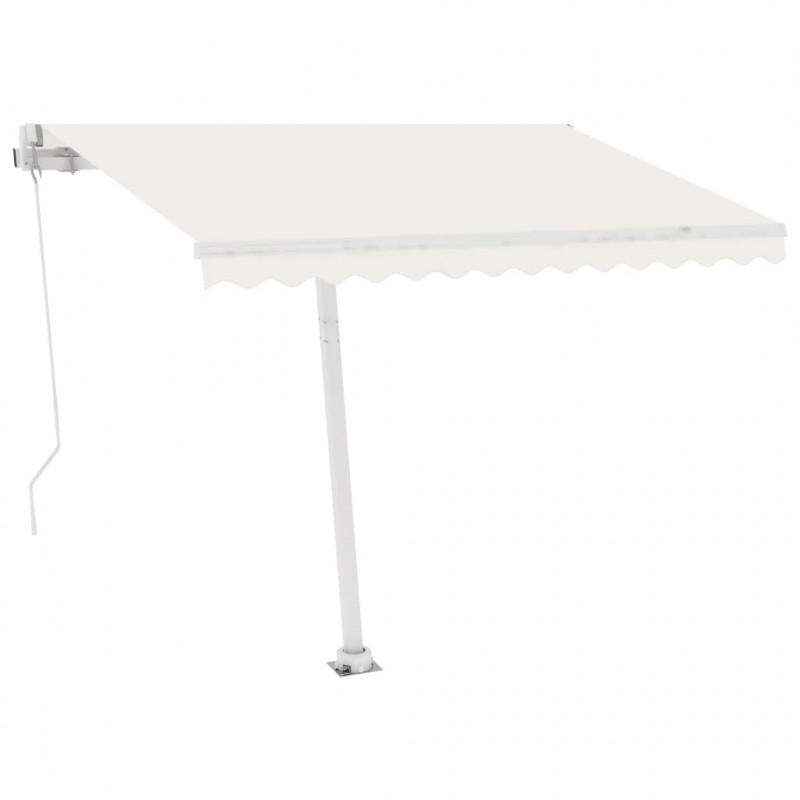 Wolnostojąca automatycznie zwijana markiza, 350x250 cm, kremowa