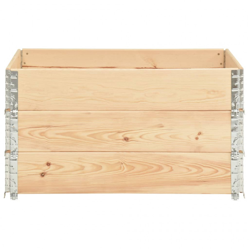 Podniesione grządki, 3 szt., 50x100 cm, lite drewno sosnowe