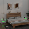 Szafki nocne z LED, 2 szt., białe z połyskiem, 60x35x40 cm