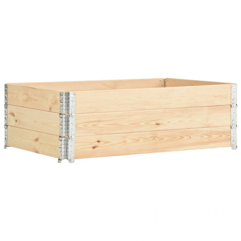Podniesione grządki, 3 szt., 50x150 cm, lite drewno sosnowe