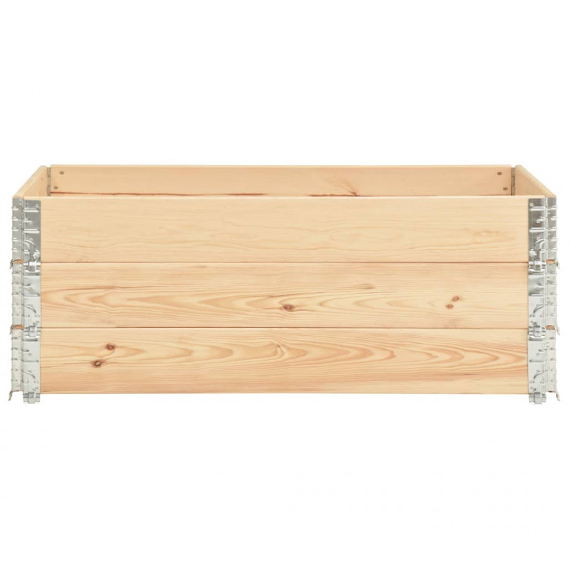 Podniesione grządki, 3 szt., 50x150 cm, lite drewno sosnowe
