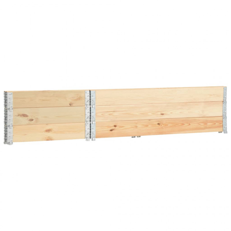 Podniesione grządki, 3 szt., 50x150 cm, lite drewno sosnowe