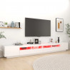 Szafka pod TV z oświetleniem LED, biała, 300x35x40 cm