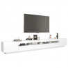 Szafka pod TV z oświetleniem LED, biała, 300x35x40 cm