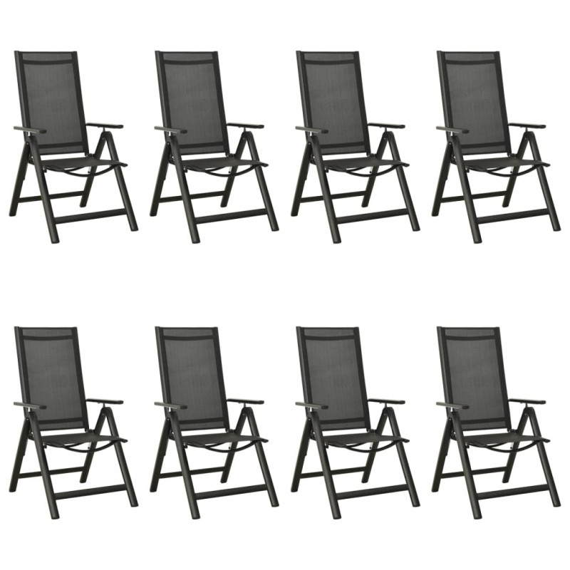 9-częściowy zestaw mebli ogrodowych, aluminium, antracytowy