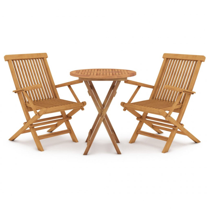 3-częściowy zestaw mebli ogrodowych, lite drewno tekowe